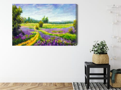 Obraz na płótnie Krajobraz Malarstwo Łąka  Premium Canvas - obrazek 8
