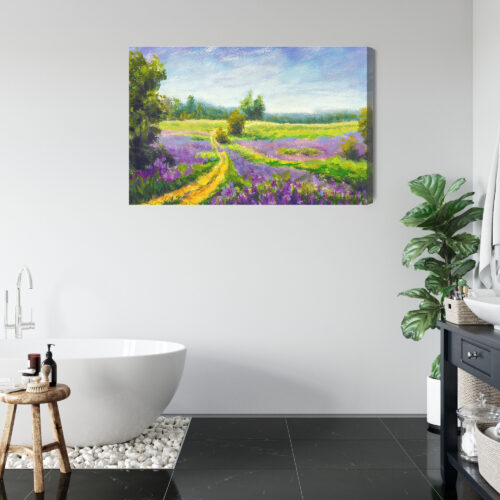 Obraz na płótnie Krajobraz Malarstwo Łąka  Premium Canvas - obrazek 5