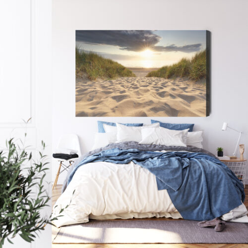 Obraz na płótnie Plaża Fotografia Zachód  Premium Canvas - obrazek 3