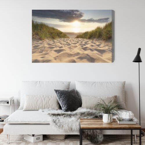 Obraz na płótnie Plaża Fotografia Zachód  Premium Canvas - obrazek 4