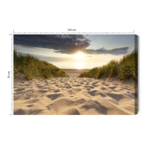 Obraz na płótnie Plaża Fotografia Zachód  Premium Canvas
