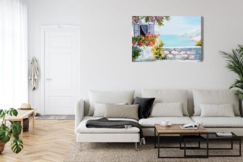 Obraz na płótnie Morze Malarstwo Widok  Premium Canvas - obrazek 6