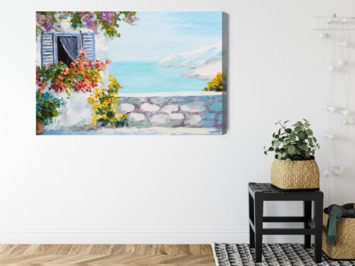 Obraz na płótnie Morze Malarstwo Widok  Premium Canvas - obrazek 8