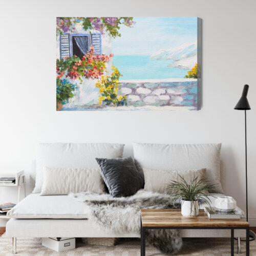 Obraz na płótnie Morze Malarstwo Widok  Premium Canvas - obrazek 4
