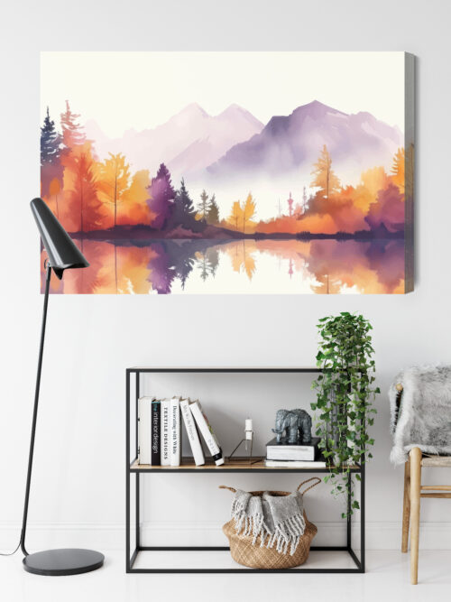 Obraz na płótnie Góry Ilustracja Jesień  Premium Canvas - obrazek 9