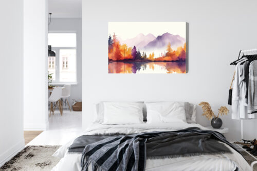 Obraz na płótnie Góry Ilustracja Jesień  Premium Canvas - obrazek 7