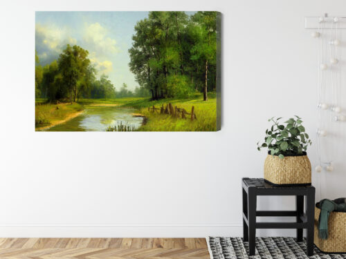 Obraz na płótnie Krajobraz Malarstwo Natura  Premium Canvas - obrazek 8