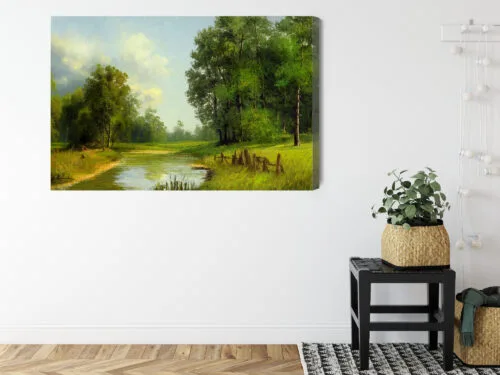 Obraz na płótnie Krajobraz Malarstwo Natura  Premium Canvas - obrazek 8