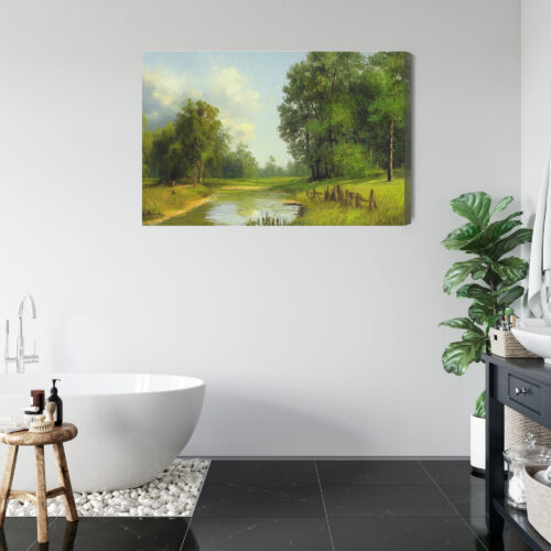 Obraz na płótnie Krajobraz Malarstwo Natura  Premium Canvas - obrazek 5