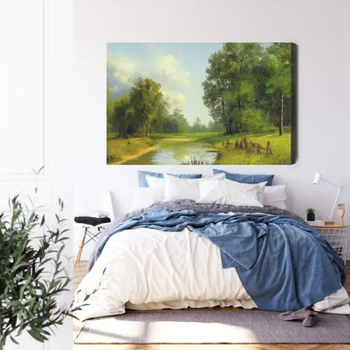 Obraz na płótnie Krajobraz Malarstwo Natura  Premium Canvas - obrazek 3
