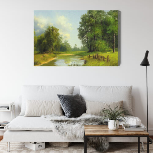 Obraz na płótnie Krajobraz Malarstwo Natura  Premium Canvas - obrazek 4
