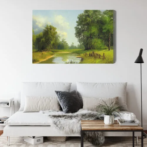 Obraz na płótnie Krajobraz Malarstwo Natura  Premium Canvas - obrazek 4