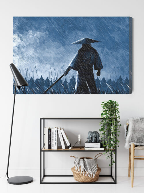 Obraz na płótnie Samuraj Deszcz Premium Canvas - obrazek 9