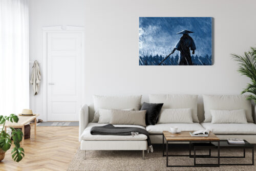 Obraz na płótnie Samuraj Deszcz Premium Canvas - obrazek 6