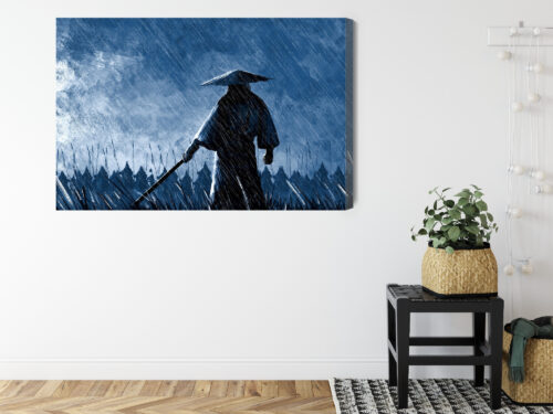 Obraz na płótnie Samuraj Deszcz Premium Canvas - obrazek 8
