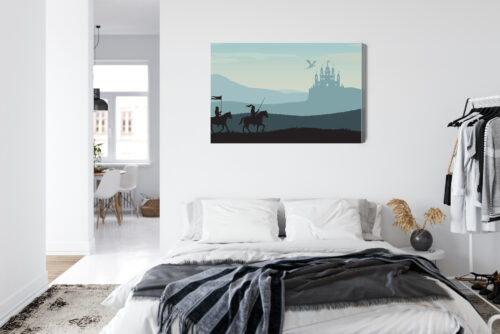 Obraz na płótnie Rycerze Ilustracja Fantasy  Premium Canvas - obrazek 7