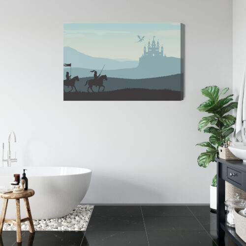 Obraz na płótnie Rycerze Ilustracja Fantasy  Premium Canvas - obrazek 5