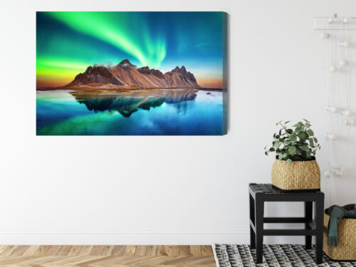 Obraz na płótnie Zorza polarna Fotografia Islandia  Premium Canvas - obrazek 8