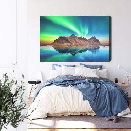 Obraz na płótnie Zorza polarna Fotografia Islandia  Premium Canvas - obrazek 3