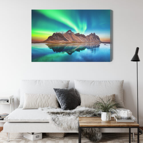 Obraz na płótnie Zorza polarna Fotografia Islandia  Premium Canvas - obrazek 4