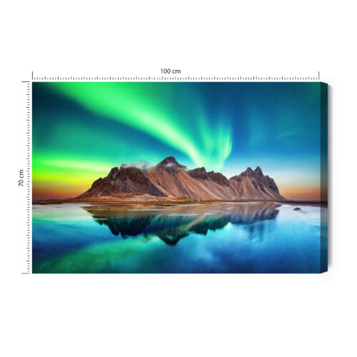 Obraz na płótnie Zorza polarna Fotografia Islandia  Premium Canvas