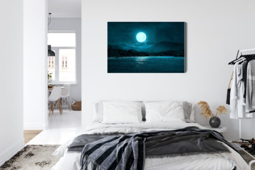 Obraz na płótnie Księżyc Góry Noc  Premium Canvas - obrazek 7