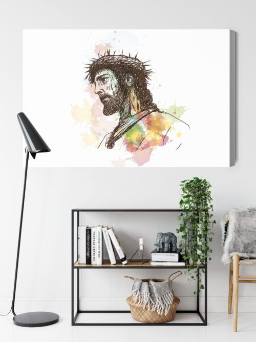 Obraz na płótnie Jezus Szkic Portret  Premium Canvas - obrazek 9