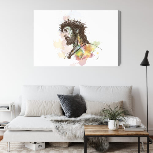 Obraz na płótnie Jezus Szkic Portret  Premium Canvas - obrazek 4