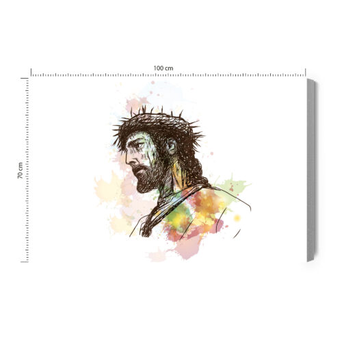 Obraz na płótnie Jezus Szkic Portret  Premium Canvas