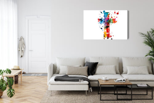 Obraz na płótnie Religia Kolorowy krzyż abstrakcyjny Premium Canvas - obrazek 6
