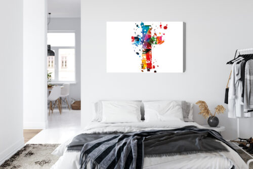 Obraz na płótnie Religia Kolorowy krzyż abstrakcyjny Premium Canvas - obrazek 7