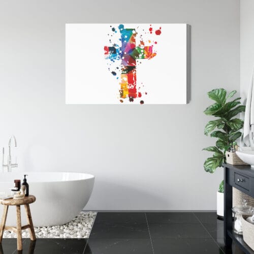 Obraz na płótnie Religia Kolorowy krzyż abstrakcyjny Premium Canvas - obrazek 5