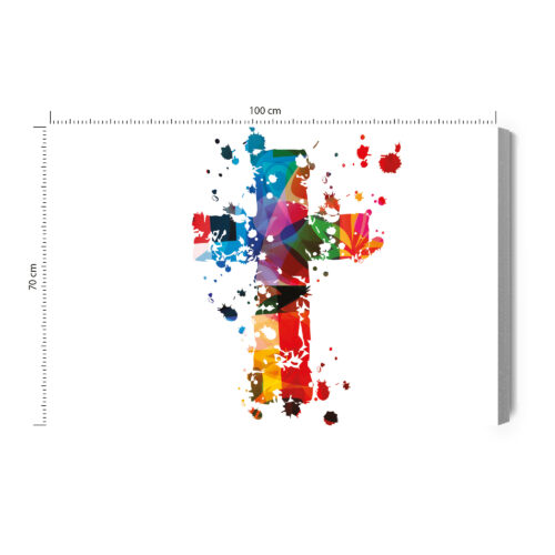 Obraz na płótnie Religia Kolorowy krzyż abstrakcyjny Premium Canvas