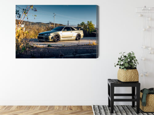 Obraz na płótnie Nissan Skyline GT-R R34 Motoryzacja  Premium Canvas - obrazek 8