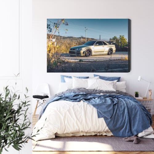 Obraz na płótnie Nissan Skyline GT-R R34 Motoryzacja  Premium Canvas - obrazek 3