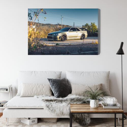 Obraz na płótnie Nissan Skyline GT-R R34 Motoryzacja  Premium Canvas - obrazek 4