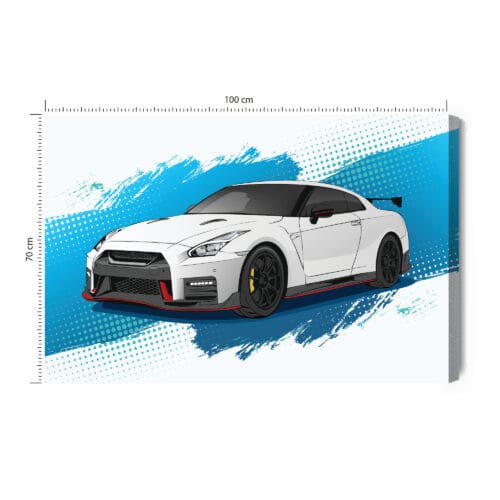 Obraz na płótnie Samochód Komiks Sportowy  Premium Canvas