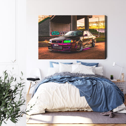 Obraz na płótnie Samochód Tuning Wieczór  Premium Canvas - obrazek 3