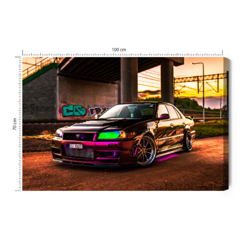 Obraz na płótnie Samochód Tuning Wieczór  Premium Canvas