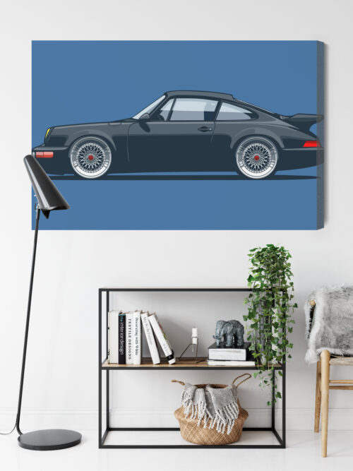 Obraz na płótnie Klasyczny Samochód Ilustracja Minimal  Premium Canvas - obrazek 9