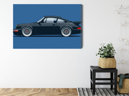 Obraz na płótnie Klasyczny Samochód Ilustracja Minimal  Premium Canvas - obrazek 8