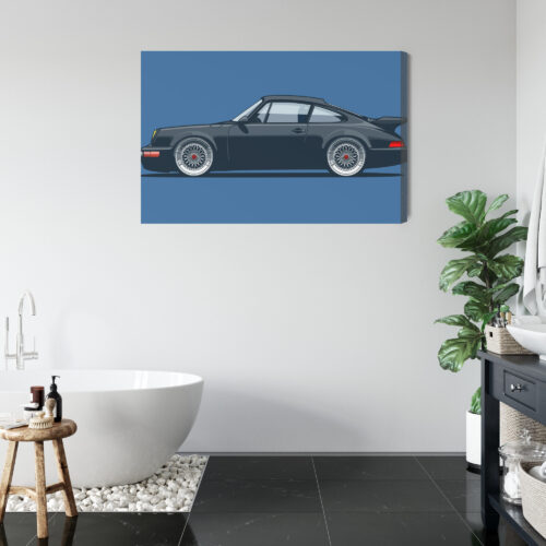 Obraz na płótnie Klasyczny Samochód Ilustracja Minimal  Premium Canvas - obrazek 5