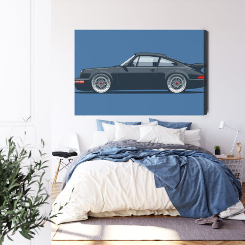 Obraz na płótnie Klasyczny Samochód Ilustracja Minimal  Premium Canvas - obrazek 3