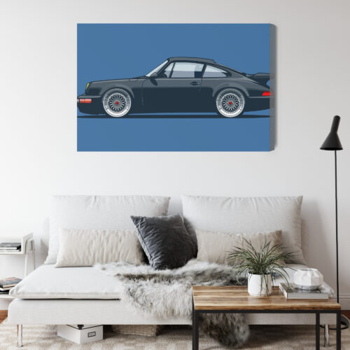 Obraz na płótnie Klasyczny Samochód Ilustracja Minimal  Premium Canvas - obrazek 4