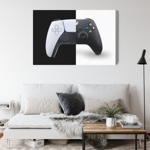 Obraz na płótnie Gamepady Minimalizm Kontrast  Premium Canvas - obrazek 4