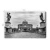Obraz na płótnie Zamek Anioła Rzym Monochrom  Premium Canvas