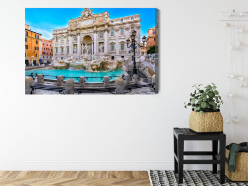 Obraz na płótnie Fontanna di Trevi Rzym Zabytki  Premium Canvas - obrazek 8