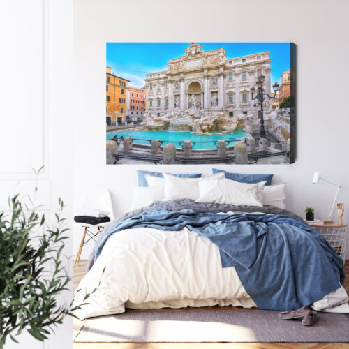 Obraz na płótnie Fontanna di Trevi Rzym Zabytki  Premium Canvas - obrazek 3