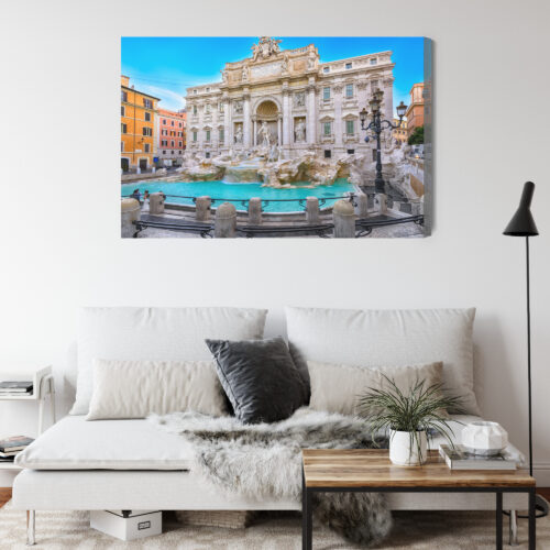 Obraz na płótnie Fontanna di Trevi Rzym Zabytki  Premium Canvas - obrazek 4