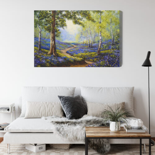 Obraz na płótnie Las Ścieżka Wiosna  Premium Canvas - obrazek 4